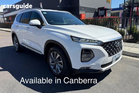 White 2018 Hyundai Santa FE Wagon Elite Crdi Satin (Awd)
