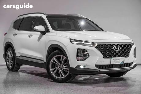 White 2018 Hyundai Santa FE Wagon Highlander Crdi Satin Awd