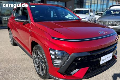 Red 2026 Hyundai Kona Wagon Hybrid Elite N Line