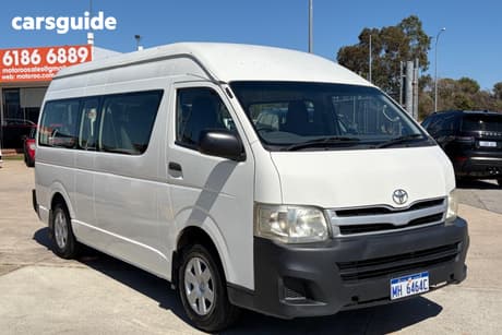 White 2012 Toyota HiAce Bus Commuter