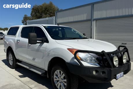 White 2011 Mazda BT-50 Dual Cab Pick-up Boss B3000 Sdx (4X4)