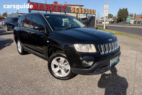 Black 2012 Jeep Compass Wagon Sport (4X4)