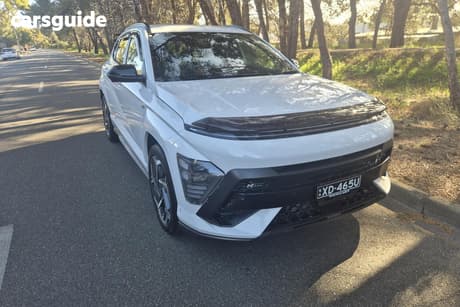 White 2023 Hyundai Kona Wagon N Line Premium Srf (Awd)