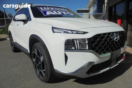 White 2023 Hyundai Santa FE Wagon Elite Crdi (Awd)