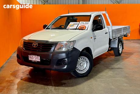 White 2012 Toyota Hilux Cab Chassis Workmate