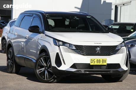 White 2021 Peugeot 5008 Wagon Gt 2.0 Bluehdi