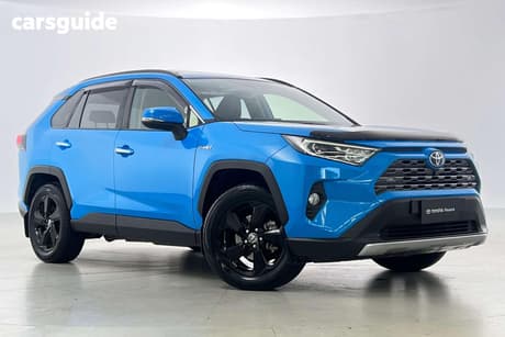 Blue 2021 Toyota RAV4 Wagon Cruiser (2Wd) Hybrid