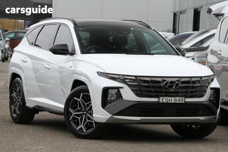 White 2021 Hyundai Tucson Wagon Highlander N Line (Awd)