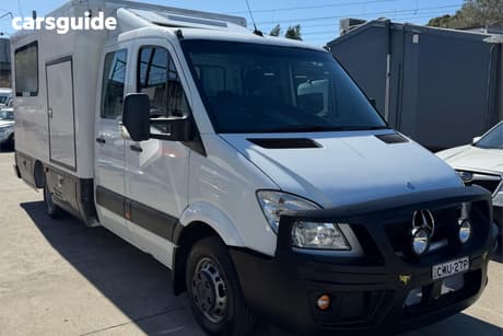 White 2013 Mercedes-Benz Sprinter Dual Cab Chassis 519Cdi Lwb