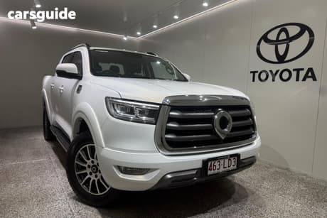 White 2024 GWM UTE Dual Cab Chassis Tray Cannon (4X4)