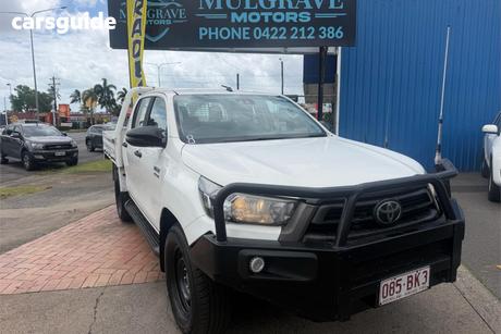 White 2021 Toyota Hilux Double Cab Chassis Sr (4X4)