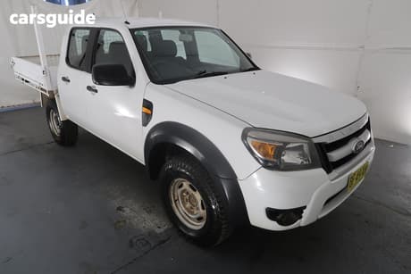 White 2010 Ford Ranger Dual Cab Chassis Xl (4X4)