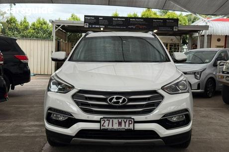 White 2016 Hyundai Santa FE SUV ELITE CRDI (4X4) DM SERIES II (DM3)MY17