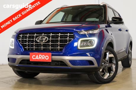 Blue 2021 Hyundai Venue Wagon Elite (Black) Sunroof