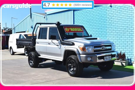Silver 2019 Toyota Landcruiser Double Cab Chassis Gxl (4X4)