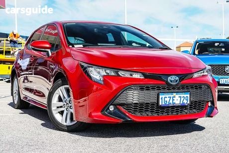 Red 2020 Toyota Corolla Hatchback Ascent Sport (Hybrid)
