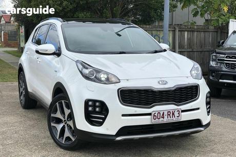 White 2017 Kia Sportage Wagon Gt-Line Grey Leather (Awd)