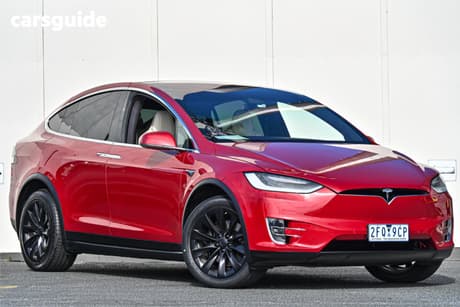 Red 2019 Tesla Model X Wagon Long Range