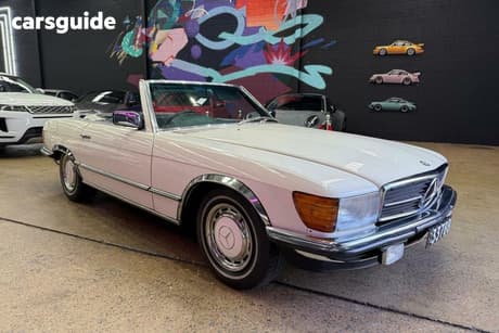 White 1972 Mercedes-Benz 350SL Convertible R107 R