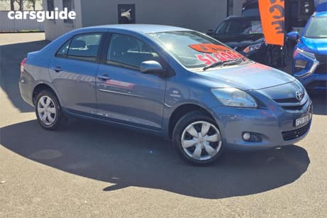 Blue 2007 Toyota Yaris Sedan Yrs
