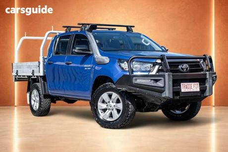 Blue 2021 Toyota Hilux Double Cab Chassis Sr (4X4)
