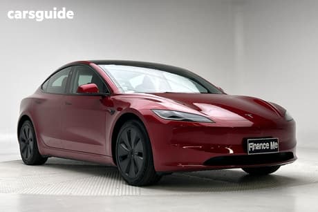 Red 2024 Tesla Model 3 Sedan Rear-Wheel Drive