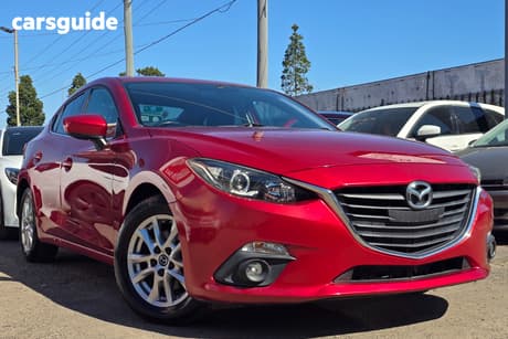 Red 2015 Mazda 3 Sedan Maxx