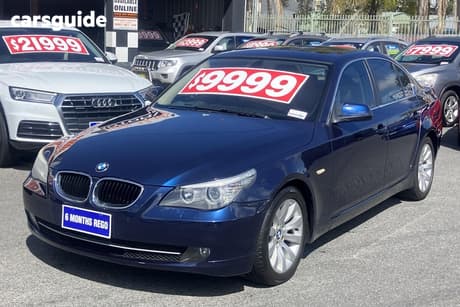 Blue 2010 BMW 520D Sedan 20D