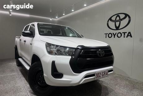 White 2023 Toyota Hilux Double Cab Pick Up Workmate Hi-Rider (4X2)
