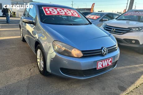 Blue 2010 Volkswagen Golf Hatchback 103 Tdi Comfortline