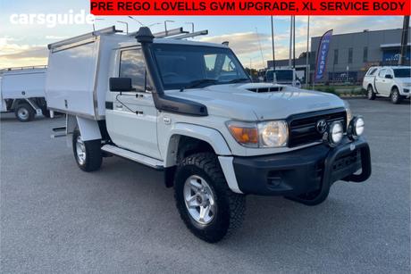 White 2018 Toyota Landcruiser Cab Chassis Gx (4X4)