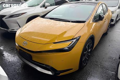 Yellow 2023 Toyota Prius Sedan PHEV Z, CRUISE CONTROL,