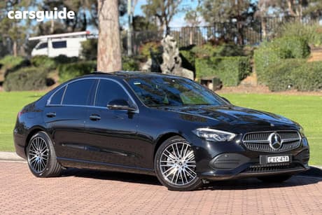 Black 2022 Mercedes-Benz C200 Sedan Mhev