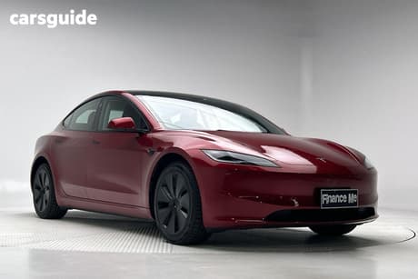 Red 2024 Tesla Model 3 Sedan Long Range
