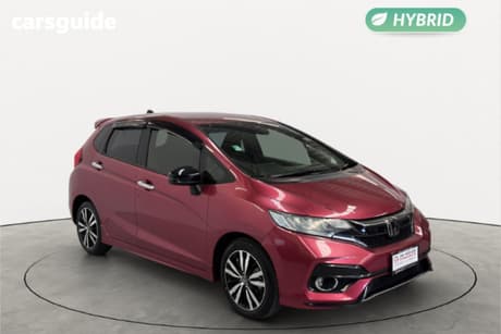 Red 2018 Honda Fit Hatch HYBRID S HONDA SENSING