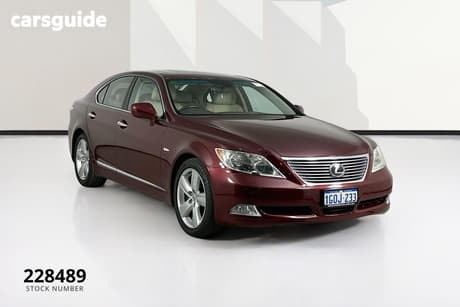 Red 2008 Lexus LS460 Sedan