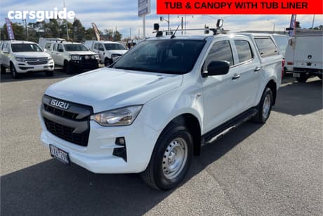 White 2022 Isuzu D-MAX Crew Cab Utility Sx (4X4)