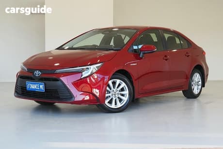 Red 2023 Toyota Corolla Sedan Ascent Sport Hybrid