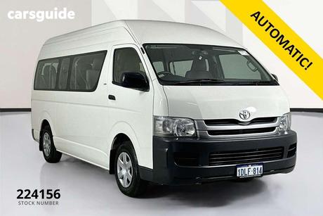 White 2010 Toyota HiAce Bus Commuter
