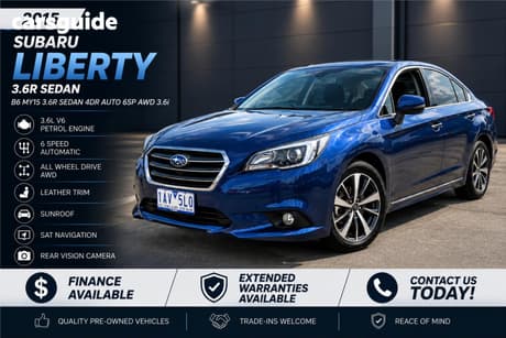 Blue 2015 Subaru Liberty Sedan 3.6R
