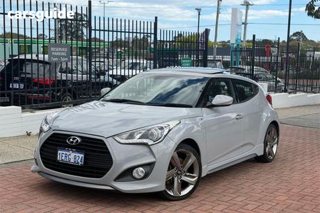 Grey 2014 Hyundai Veloster Coupe Sr Turbo