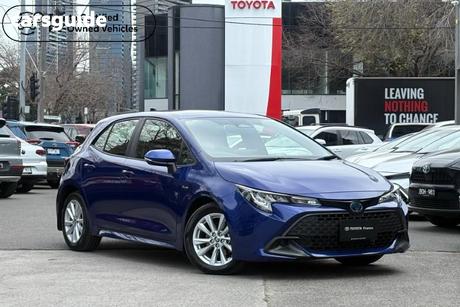 Blue 2025 Toyota Corolla Hatchback Ascent Sport Hybrid