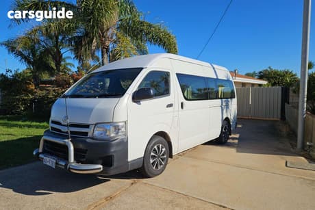 White 2012 Toyota HiAce Bus Commuter