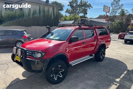 Red 2014 Mitsubishi Triton Double Cab Utility Glx (4X4)