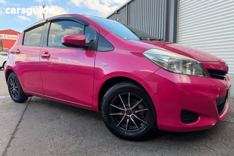 Pink 2013 Toyota Yaris Hatchback Yr