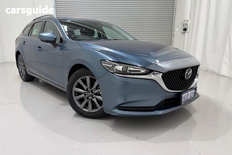 Blue 2022 Mazda 6 Wagon Sport
