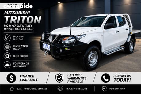 White 2017 Mitsubishi Triton Dual Cab Utility Glx (4X4)