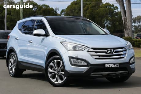 Blue 2014 Hyundai Santa FE Wagon Highlander Crdi (4X4)