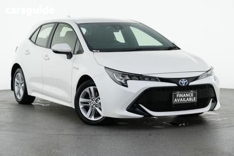 White 2022 Toyota Corolla Hatchback Ascent Sport Hybrid