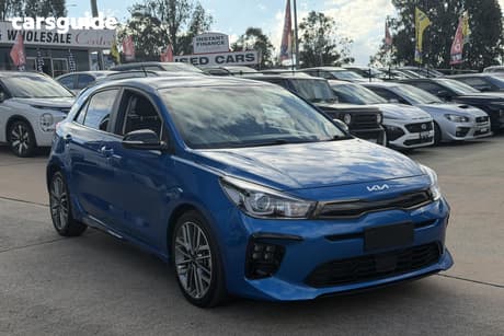 Blue 2023 Kia RIO Hatchback Gt-Line